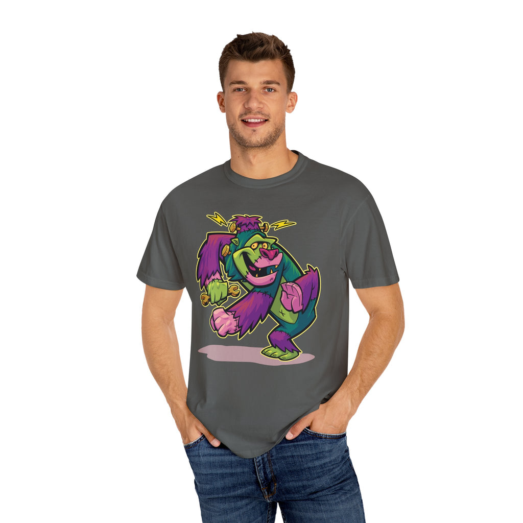 Monster Mashup Tee - King Kong Frankenstein Cartoon Design - Sinful Threads