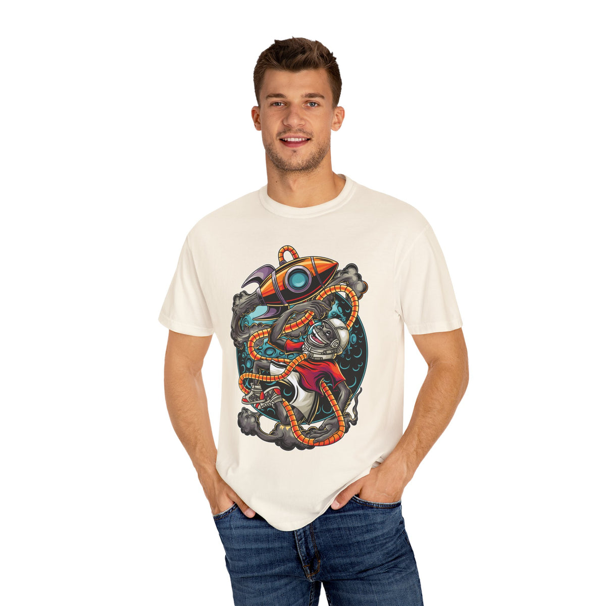 Space Monkey Shirt - Funny Astronaut Tee - Rocket Adventure Gift