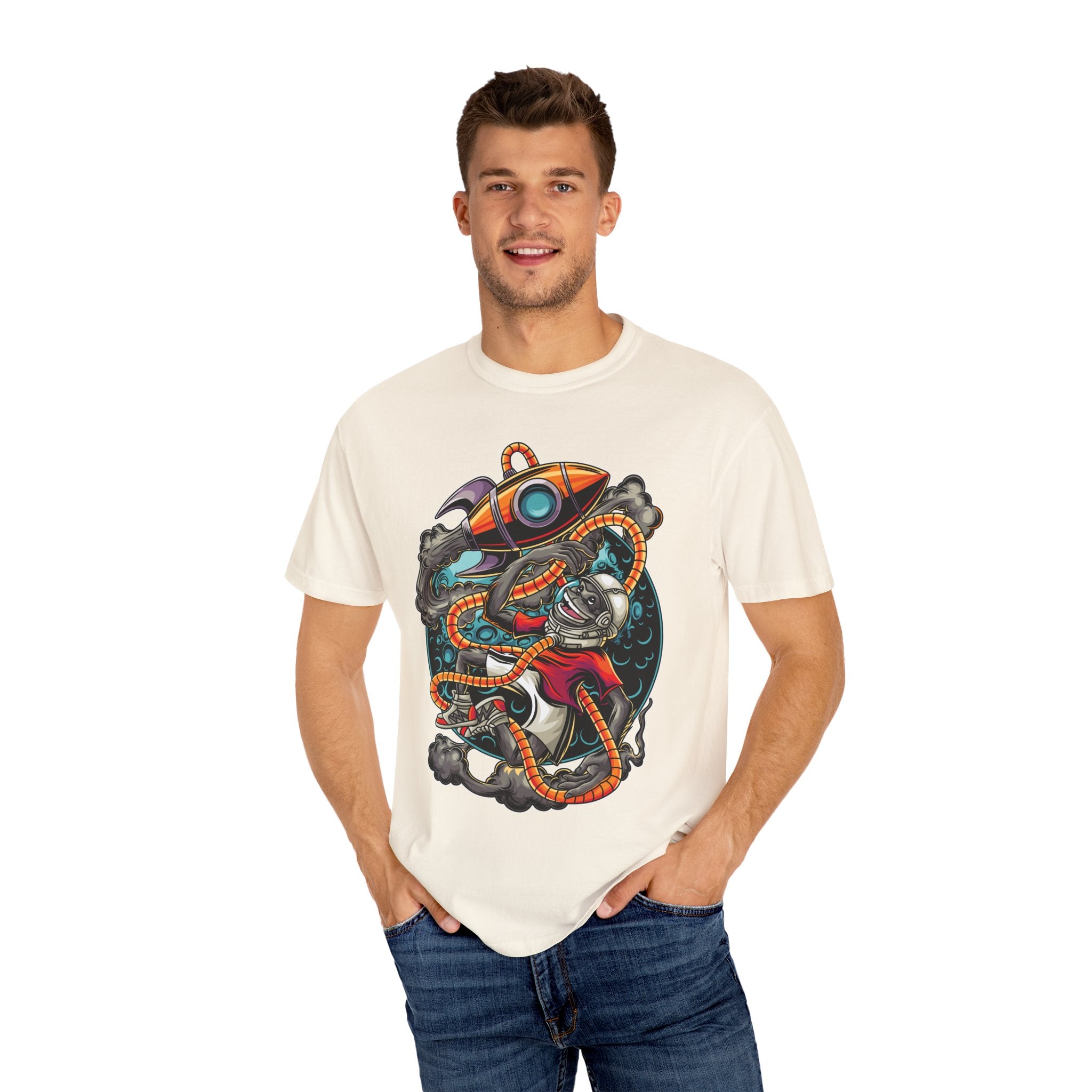 Space Monkey Shirt - Funny Astronaut Tee - Rocket Adventure Gift - Sinful Threads
