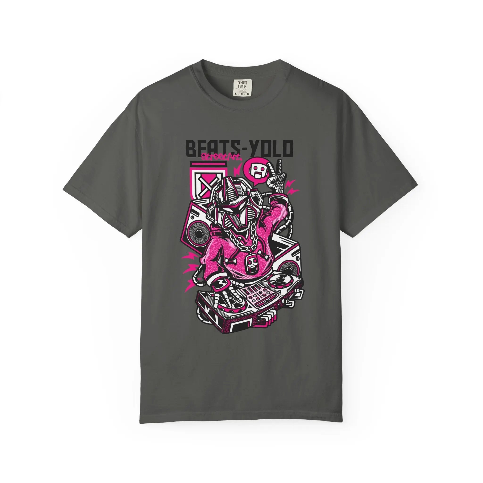 Beats YOLO DJ Robot On The Decks Music Art T-Shirt - Sinful Threads
