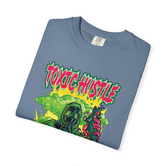Toxic Hustle Hazmat Gas Mask Biohazard Tee - Survival Horror Shirt