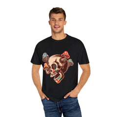Skull Mushroom Tee - Trippy Psychedelic Graphic Gift