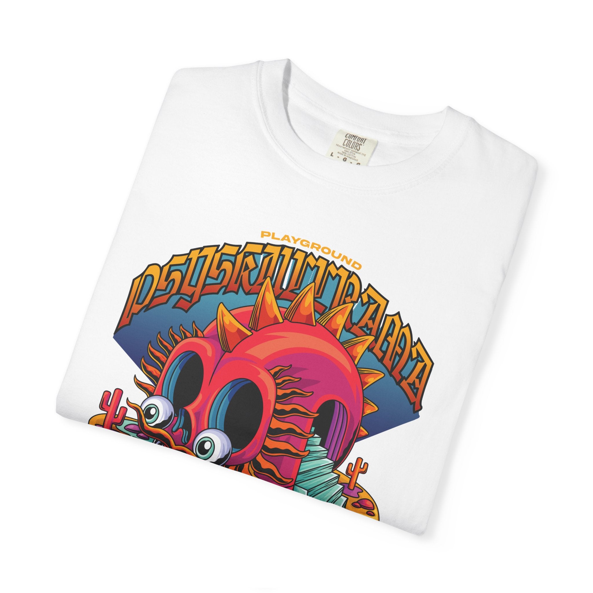 Surreal Skull Playground Tee – Weirdcore Skull Shirt – Colorful Art - Sinful Threads