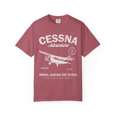 Cessna Adventure Travel Around The World Retro Airlines T-Shirt