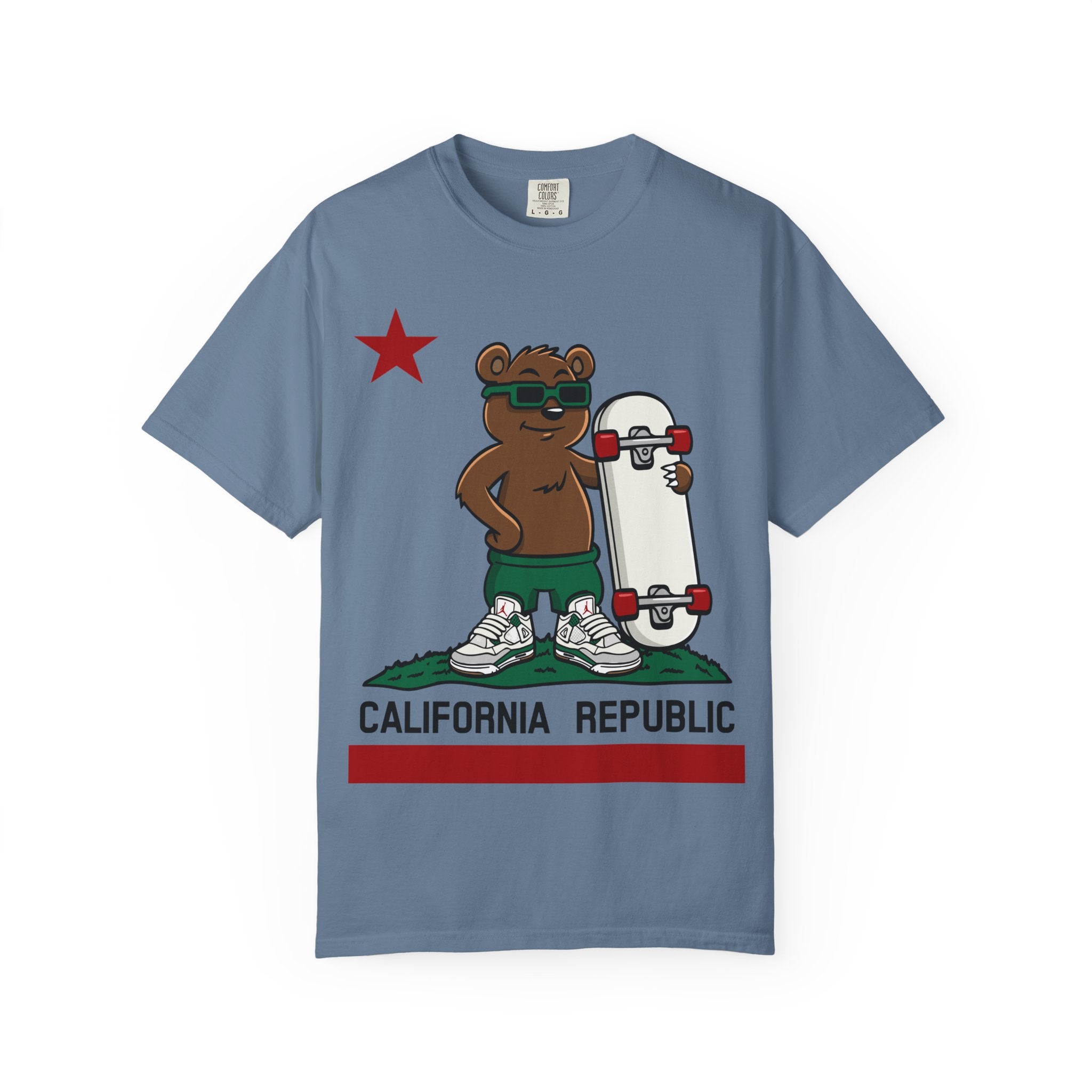 California Skateboard Bear Shirt - Cool Skater Tee for CA Fans - Sinful Threads