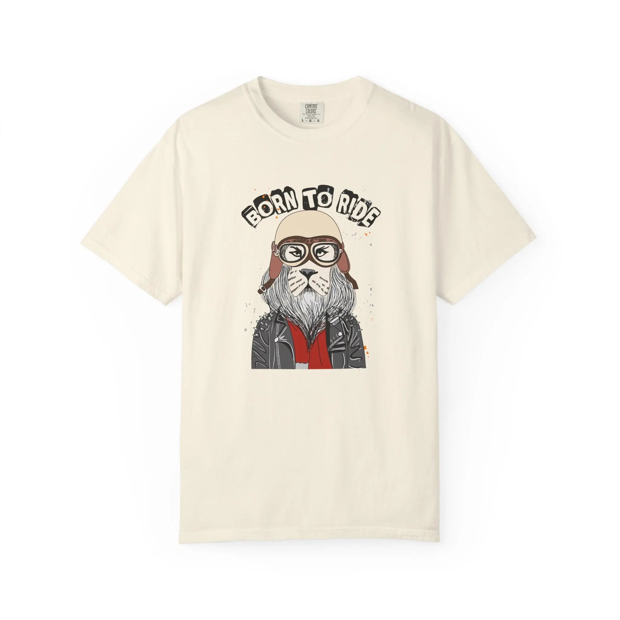 Born To Ride Dog Pilot Style Motorcycle Rider T-Shirt - Sinful Threads