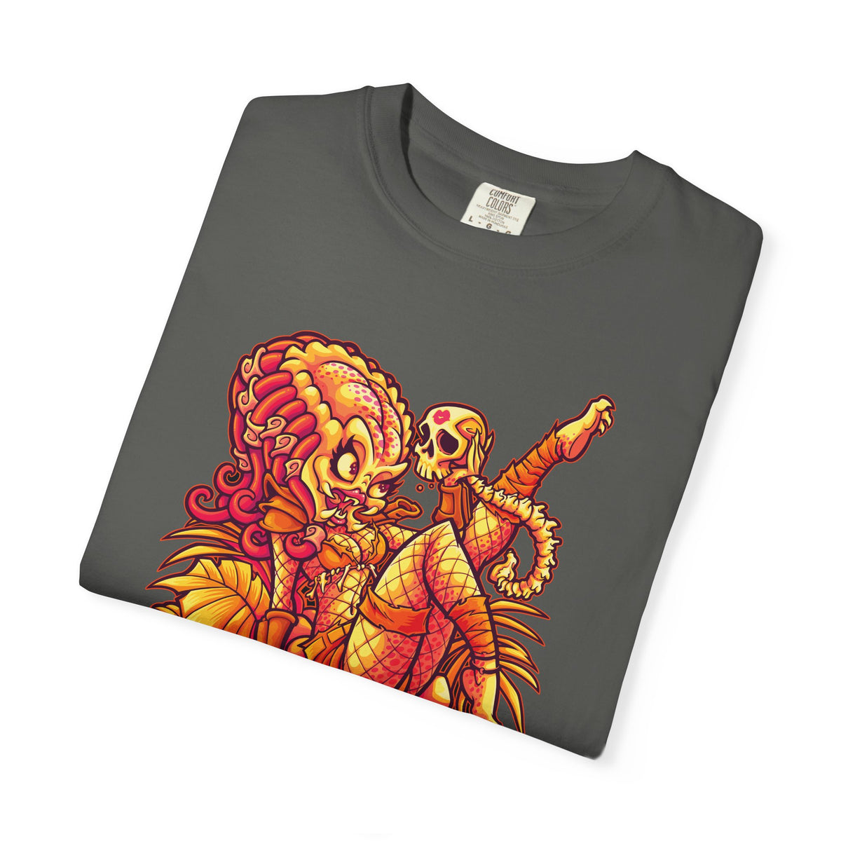 Alien Hunter Cartoon Tee - Cute She Predator Graphic Shirt