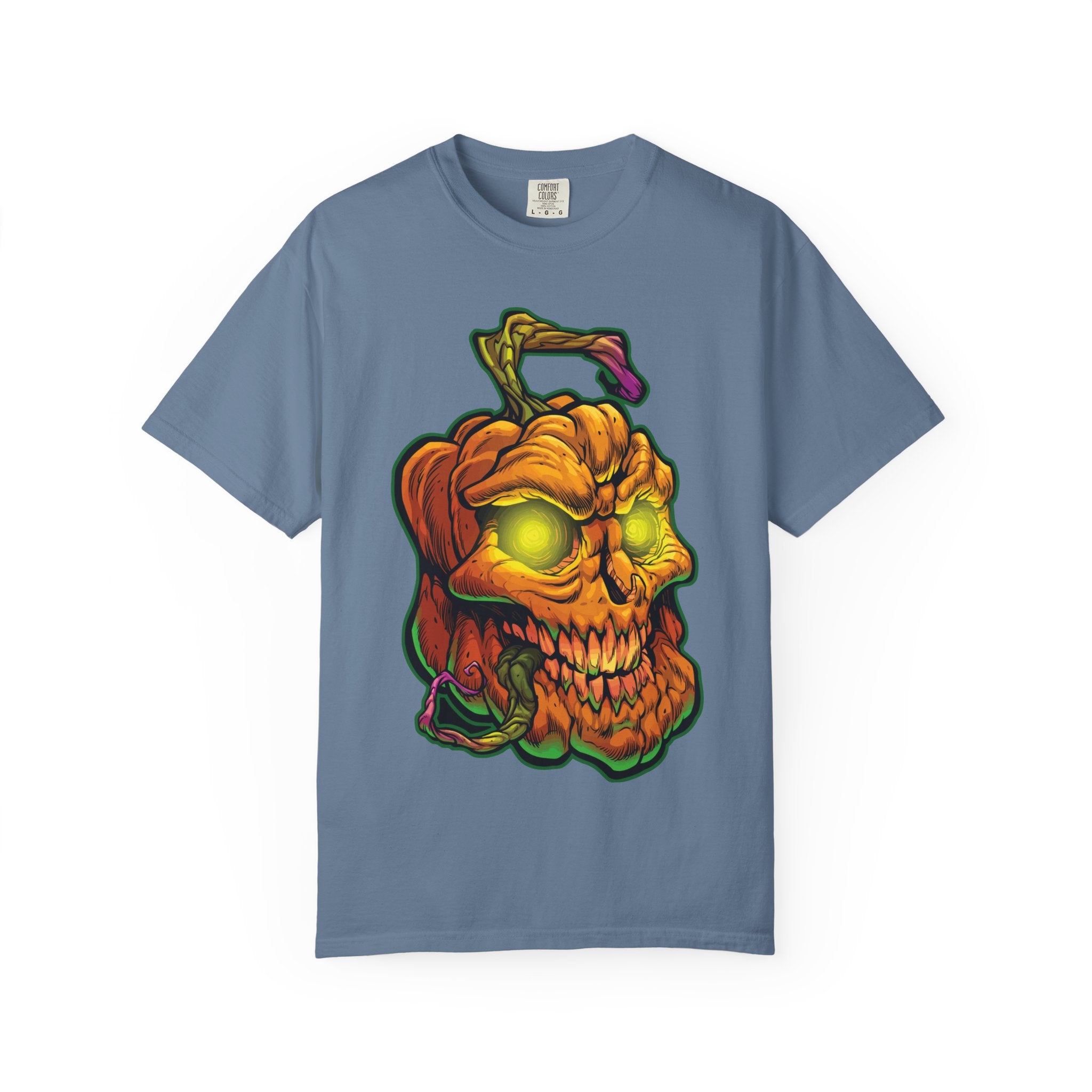 Pumpkin Skull Tee - Spooky Halloween Shirt for Horror Fans - Sinful Threads
