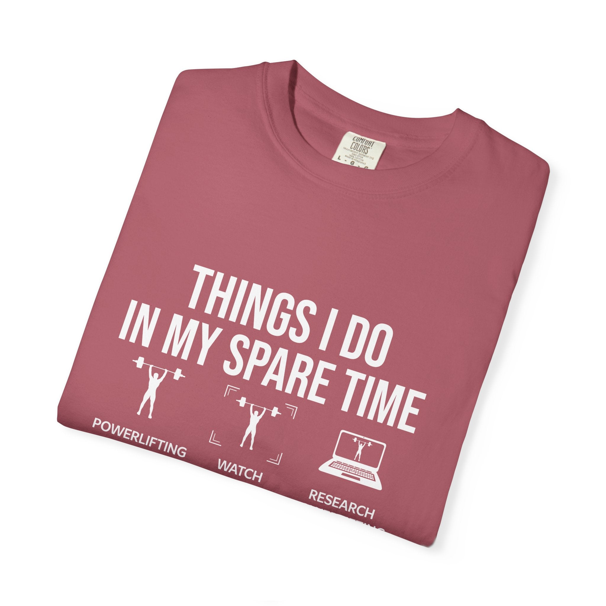 Things I Do Powerlifting T-Shirt - Funny Gym Gift - Sinful Threads