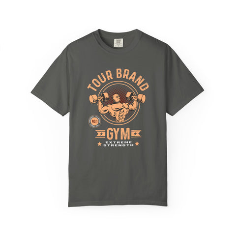 Tour Brand Gym No 1 Design for Strong People T-Shirt