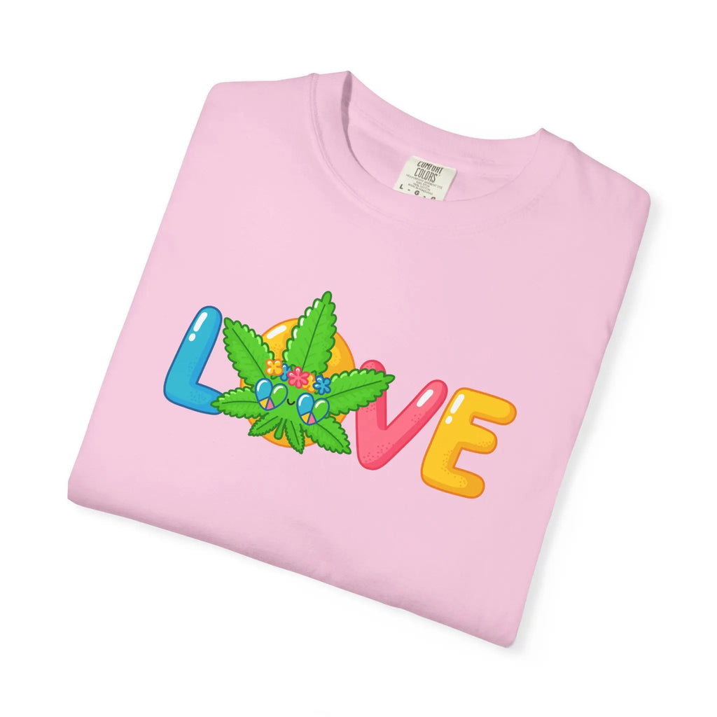 Love Stoner Graphic Shirt - Buy Minimalist Cannabis Valentine Gift - Sinful Threads