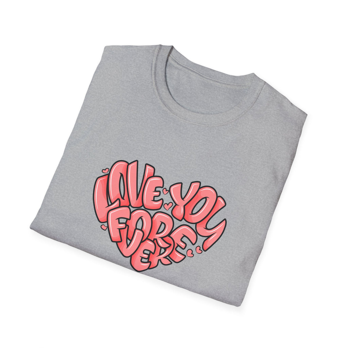 Love You Forever Heart Tee - Romantic Heart Graphic Tshirt - Sinful Threads
