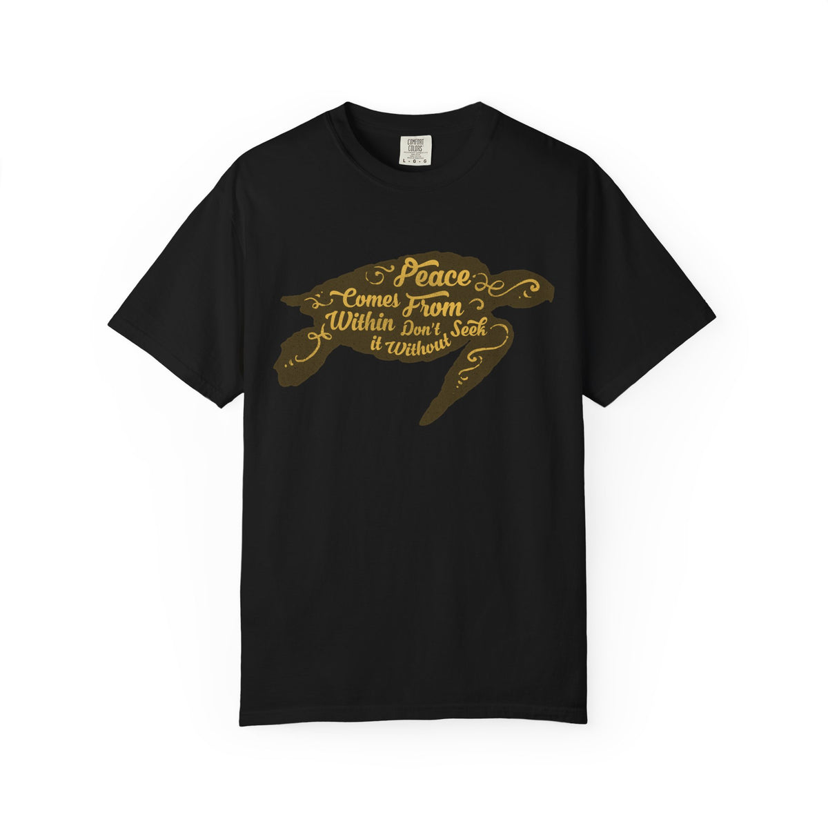 Sea Turtle Peace Comes From Within Design Graphic T-Shirt - Sinful Threads