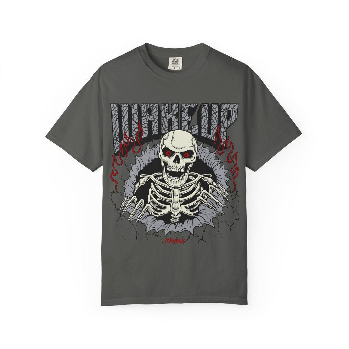 Skull Flame Shirt - Wake Up Fire Design Tee for Bold Style