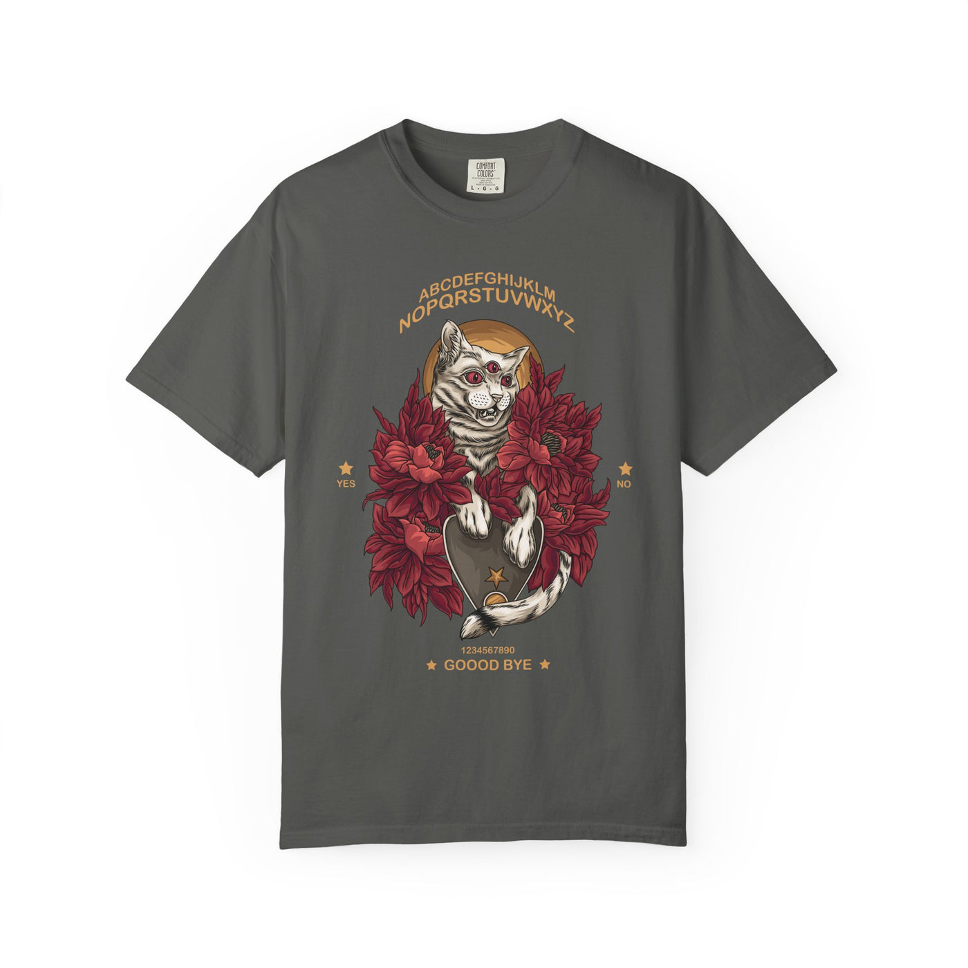 Three-Eyed Cat Tee - Witchy Ouija Vibes - Occult Shirt - Sinful Threads
