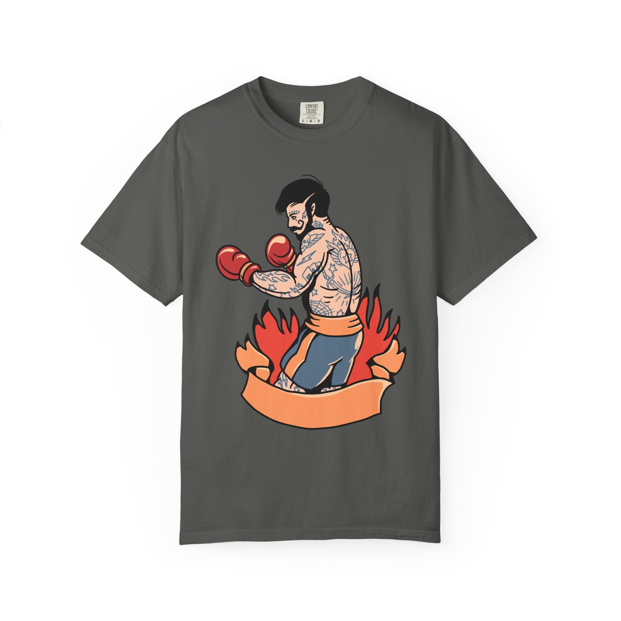 Tattooed Boxer Shirt - Boxing Illustration Tee, Tattoo Gift - Sinful Threads