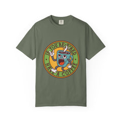 Funny Coffee Shirt - Tired Needs Coffee - Sarcastic Quote Tee