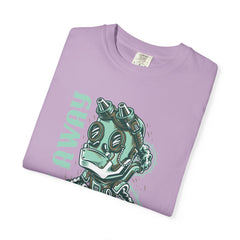 Fly Away Steampunk Robot With Japanese Text Design T-Shirt