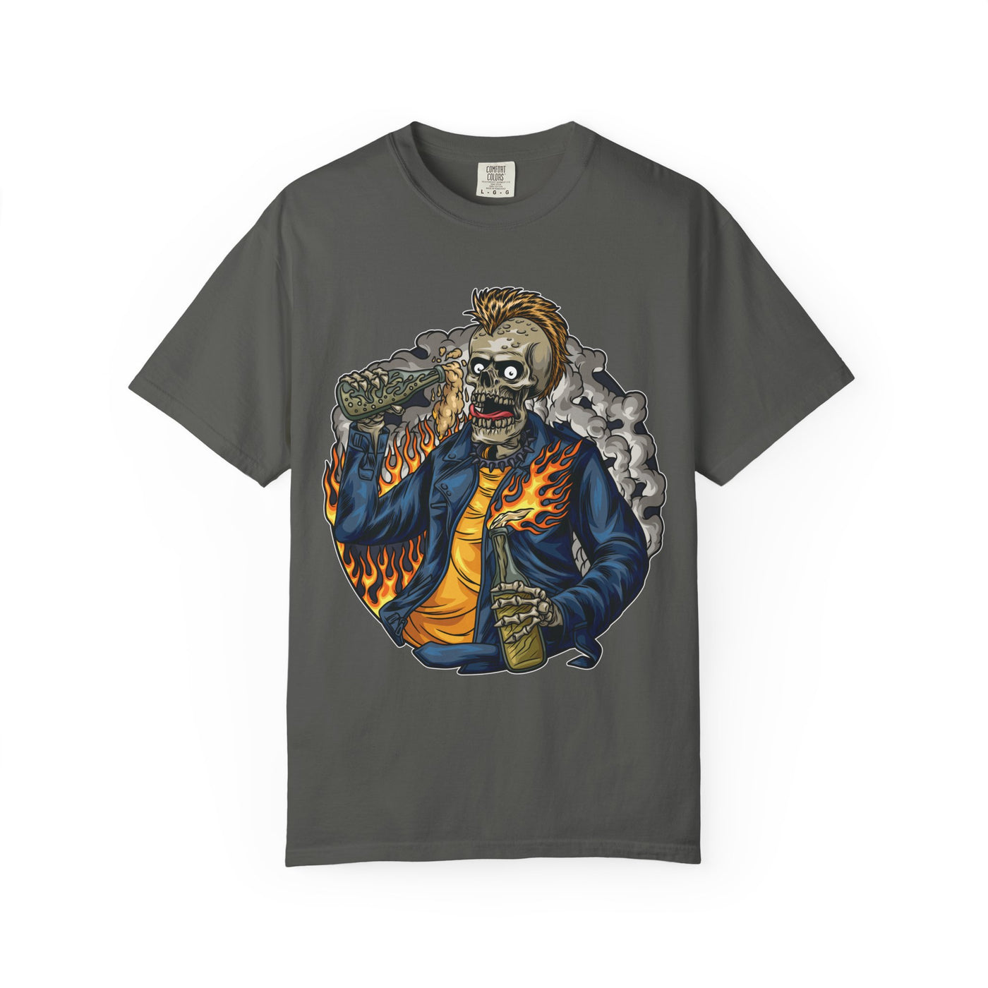 Punk Skull Shirt – Mohawk Skeleton Graphic Tee, Edgy Punk Rocker - Sinful Threads