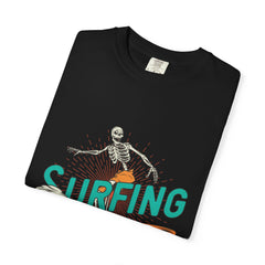 Surfing Skeleton Shirt - Funny Skeleton Tee - Retro Surf Gift