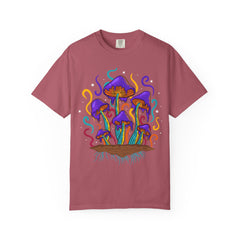 Psychedelic Mushroom Tee - Groovy Fungi Art Purple Gift