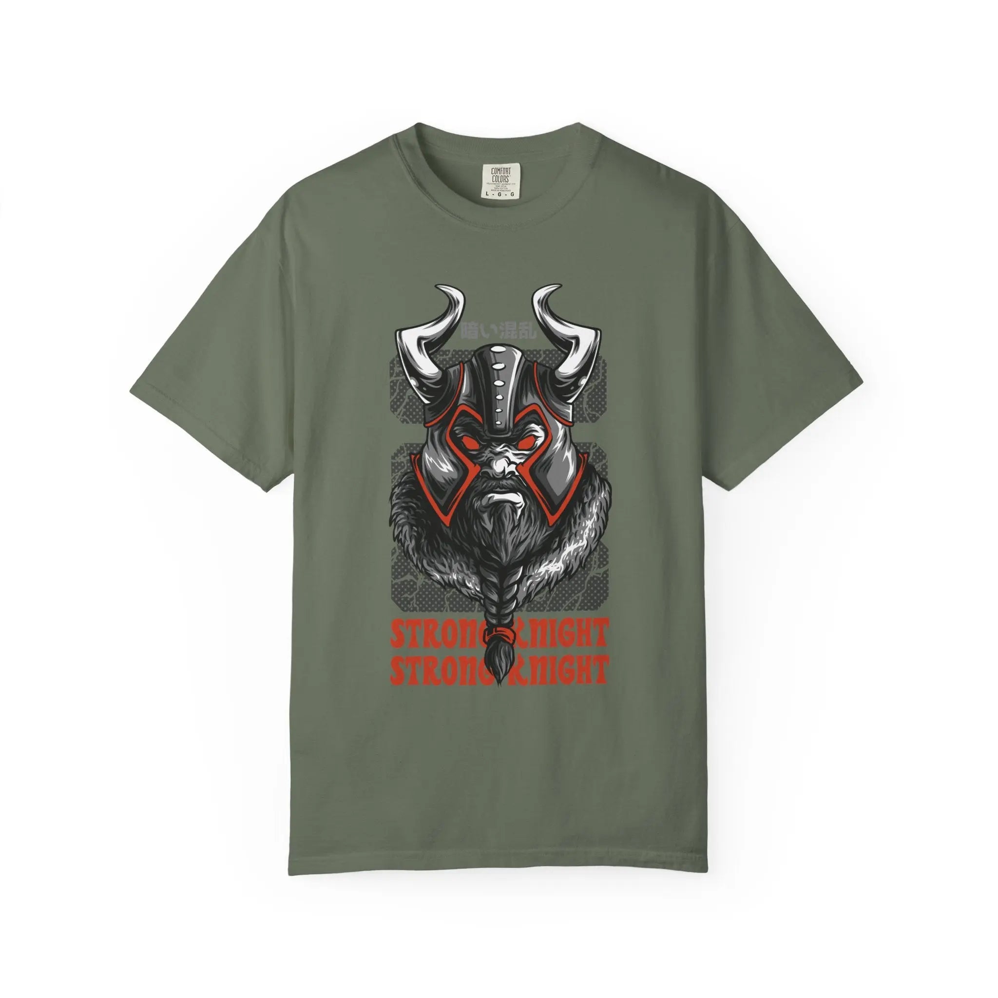 Strong Knight Design with Bold Graphics T-Shirt - Sinful Threads