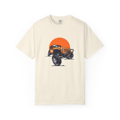 Adventurous Off Road Car Sunset Graphic Design T-Shirt