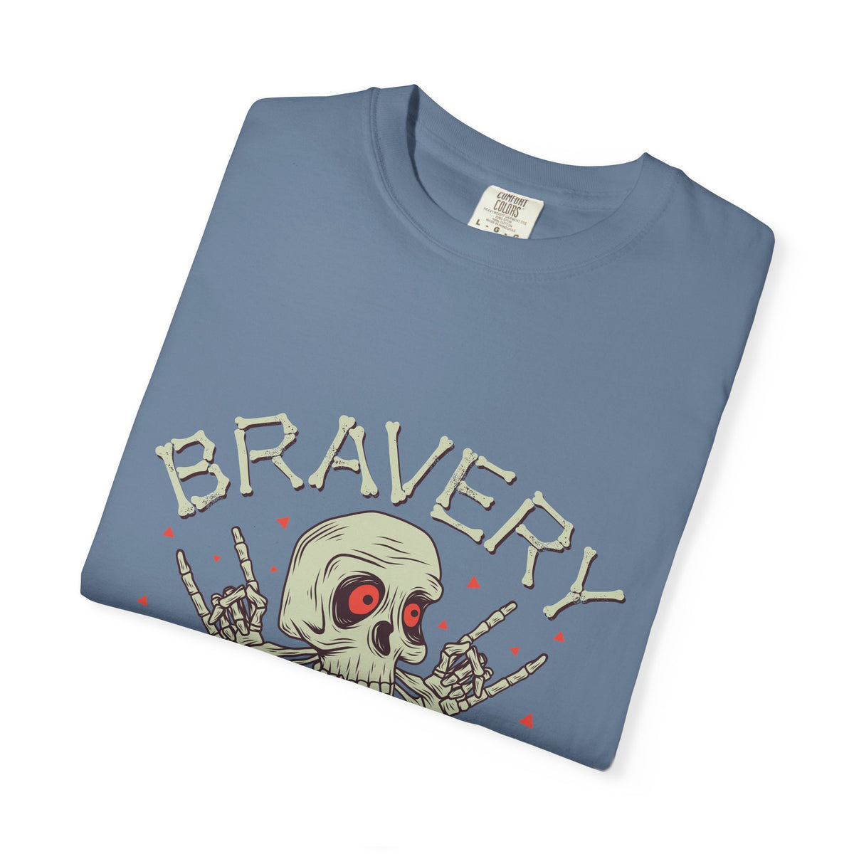 Funny Skull Shirt - Bravery Stupidity Tee - Cool Graphic