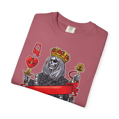 Red Queen T-shirt – Skull Graphic Top – Queen of Hearts - Sinful Threads