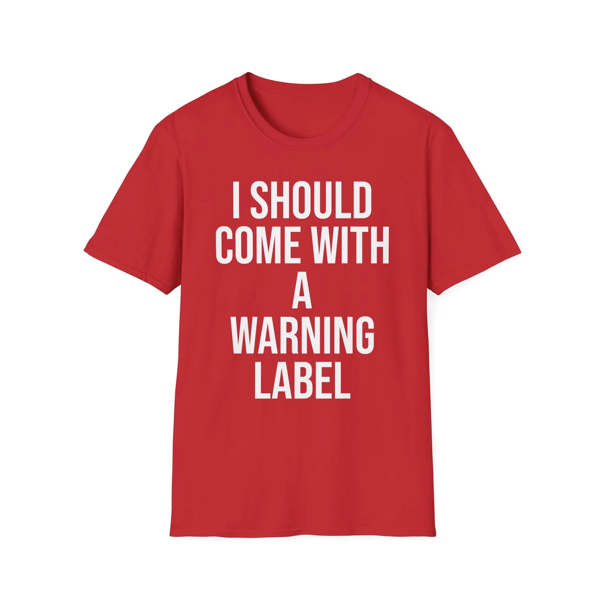 Warning Label Graphic Tee - Funny Sarcasm Shirt