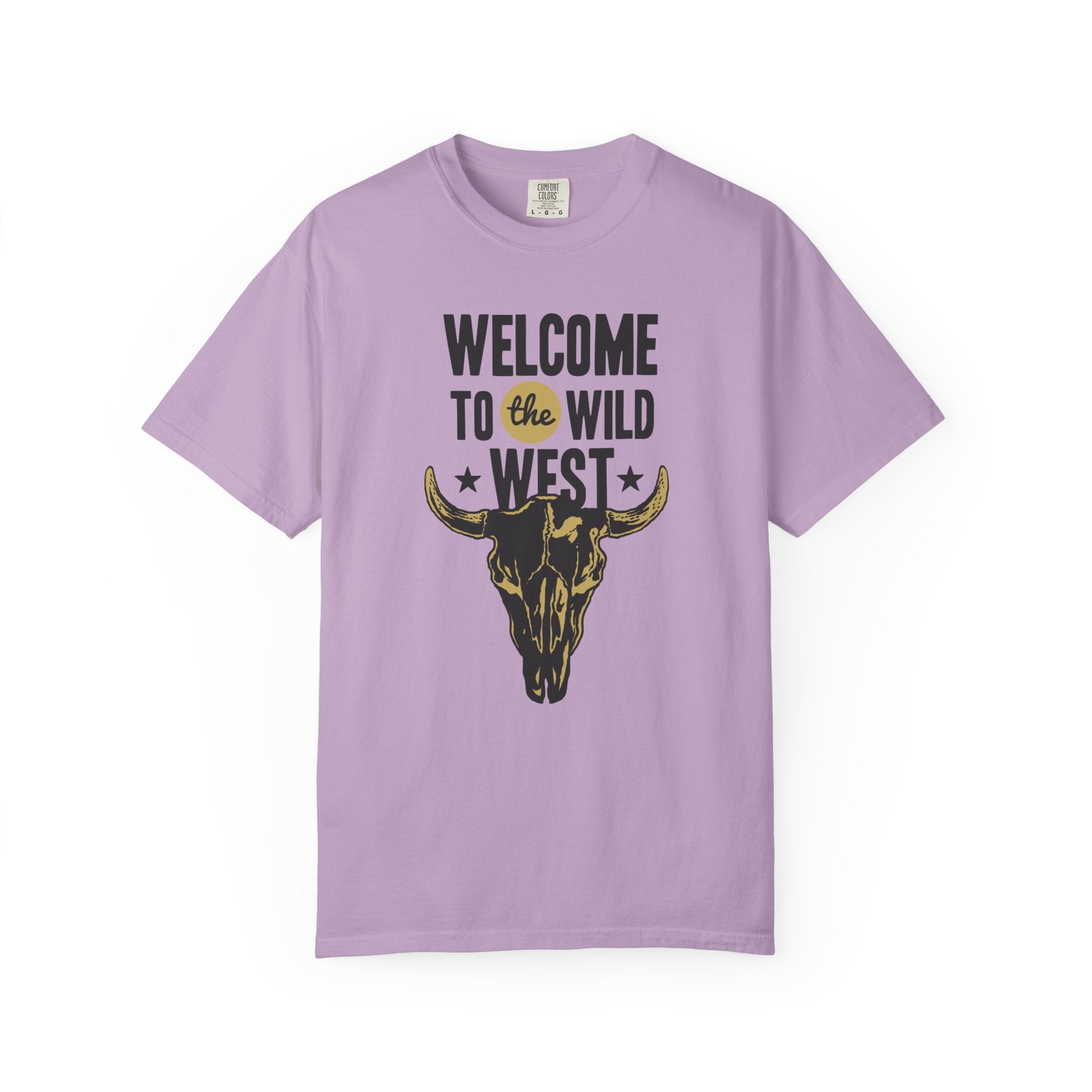 Welcome To The Wild West Graphic Design Bull T-Shirt - Sinful Threads