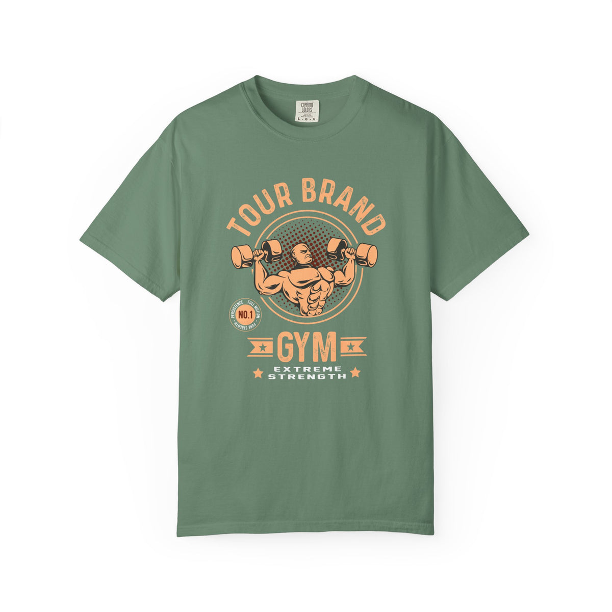 Tour Brand Gym No 1 Design for Strong People T-Shirt