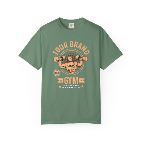 Tour Brand Gym No 1 Design for Strong People T-Shirt