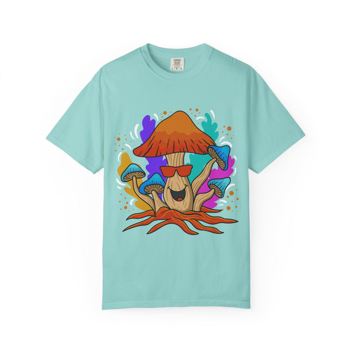 Psychedelic Mushroom Tee - Trippy Sunglasses Fungi Gift