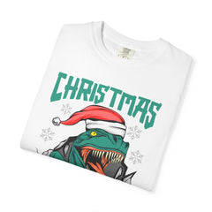 Santa T Rex Tee - Funny Dino Shirt - Christmas Holiday Gift