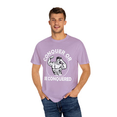 Conquer Fitness Motivation Graphic T-Shirt - Victory Design