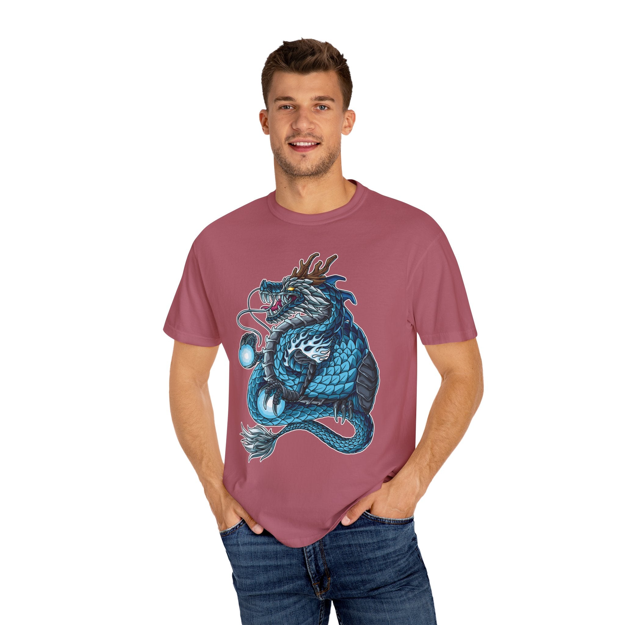 Eastern Dragon Tee - Blue Fantasy Mythical Creature Gift - Sinful Threads