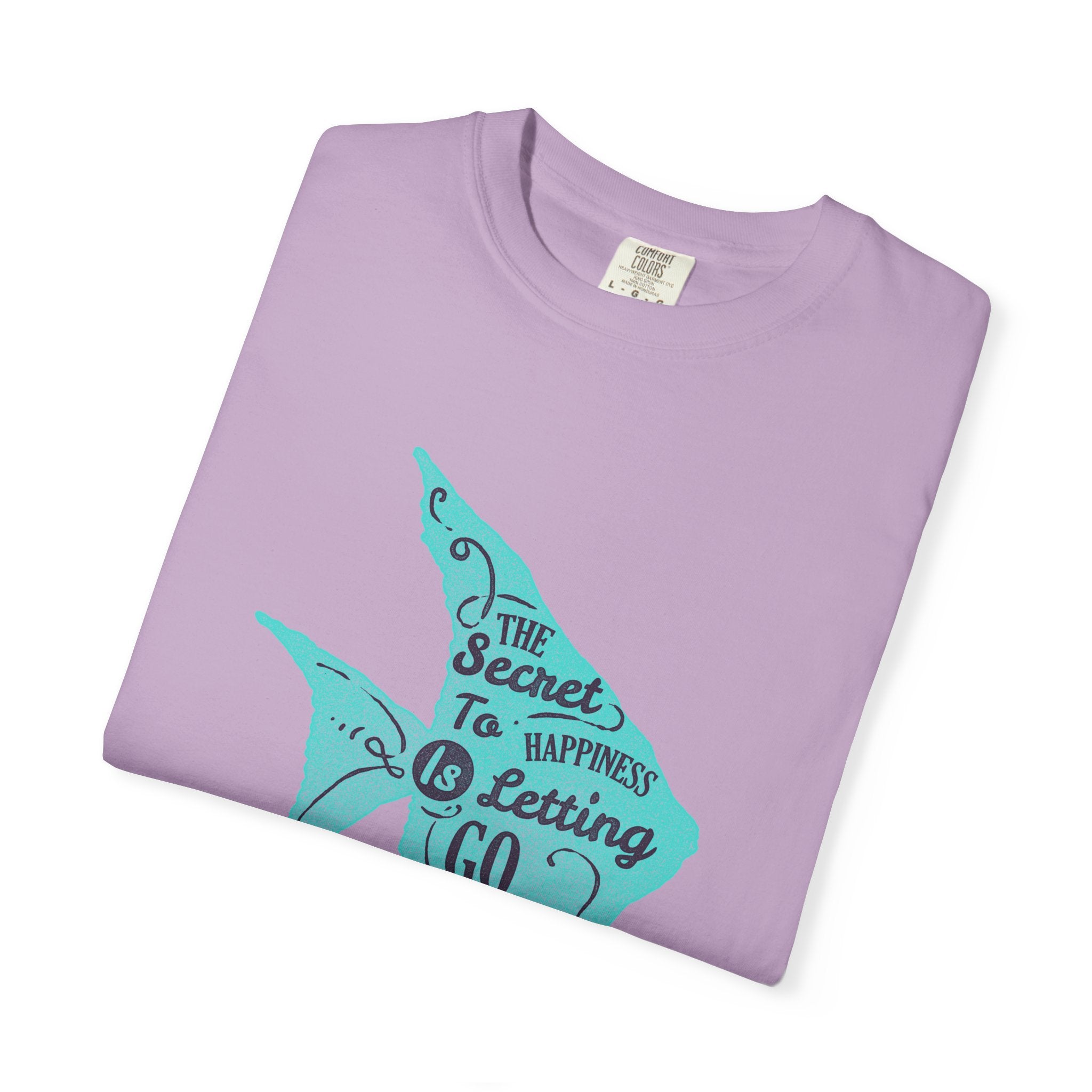 The Secret To Happiness Is Letting Go Fish Art T-Shirt - Sinful Threads