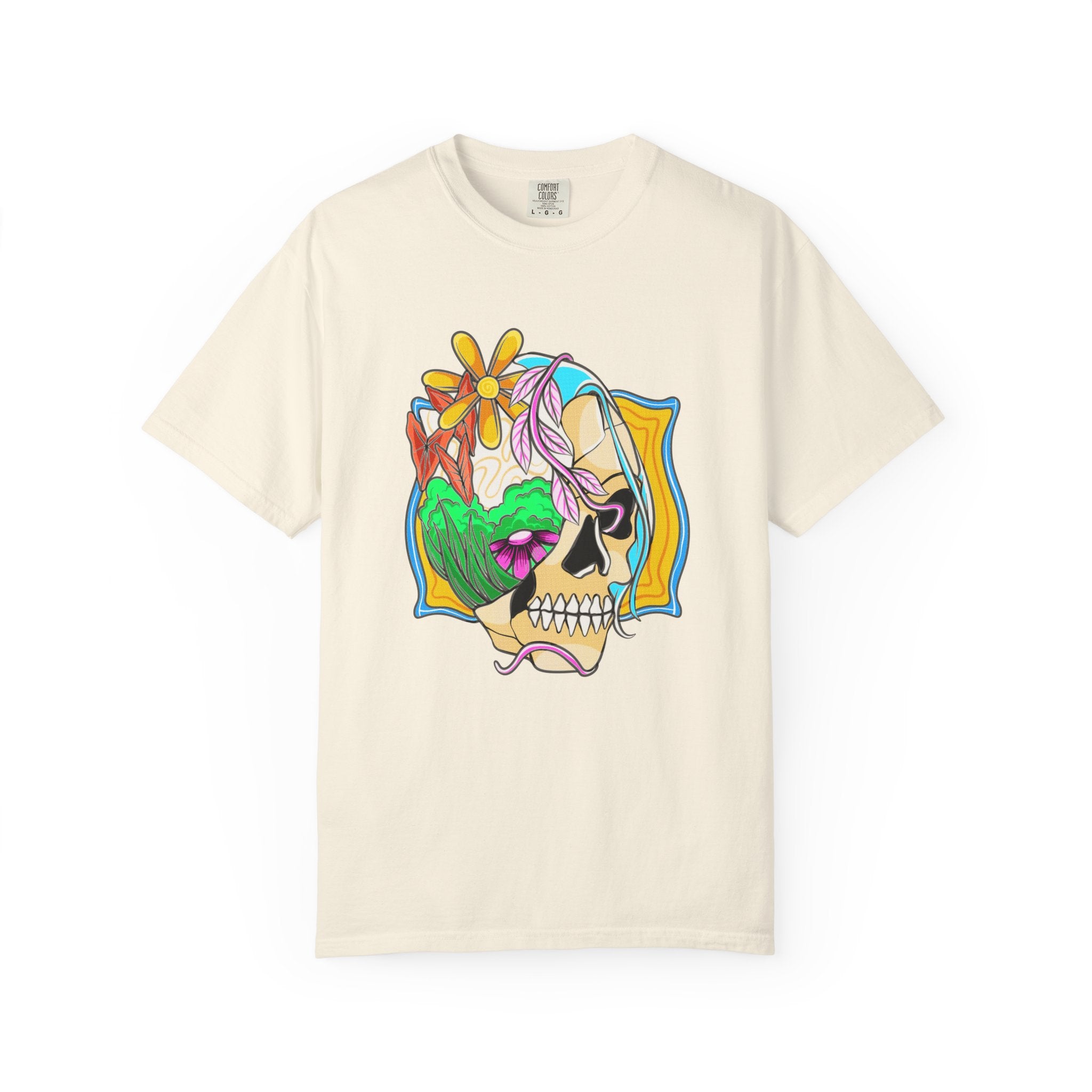 Floral Skull Shirt - Gothic Botanical Tee - Surreal Art - Sinful Threads