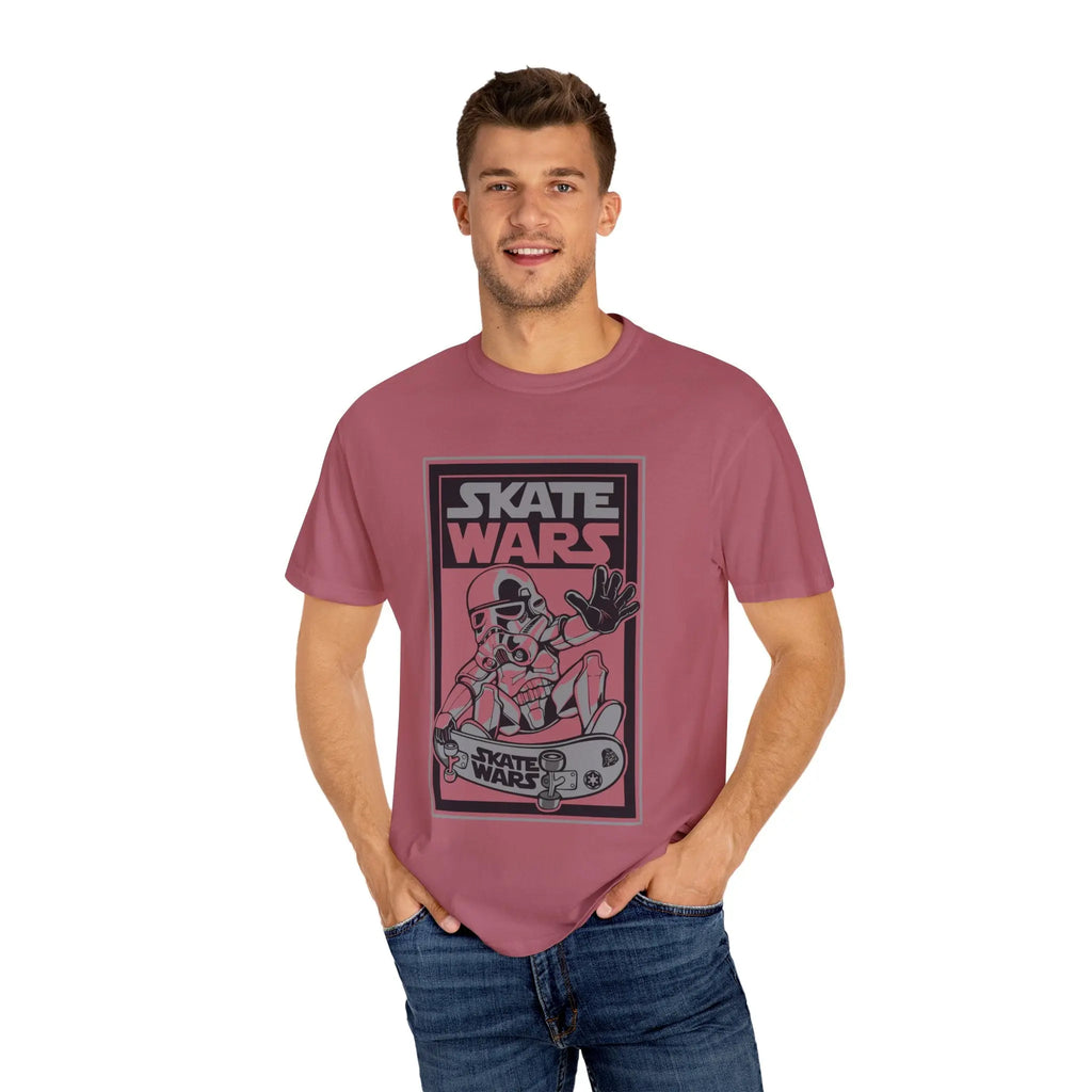 Skateboard Tee Gift - Sci Fi Trooper Funny Skate Wars - Sinful Threads