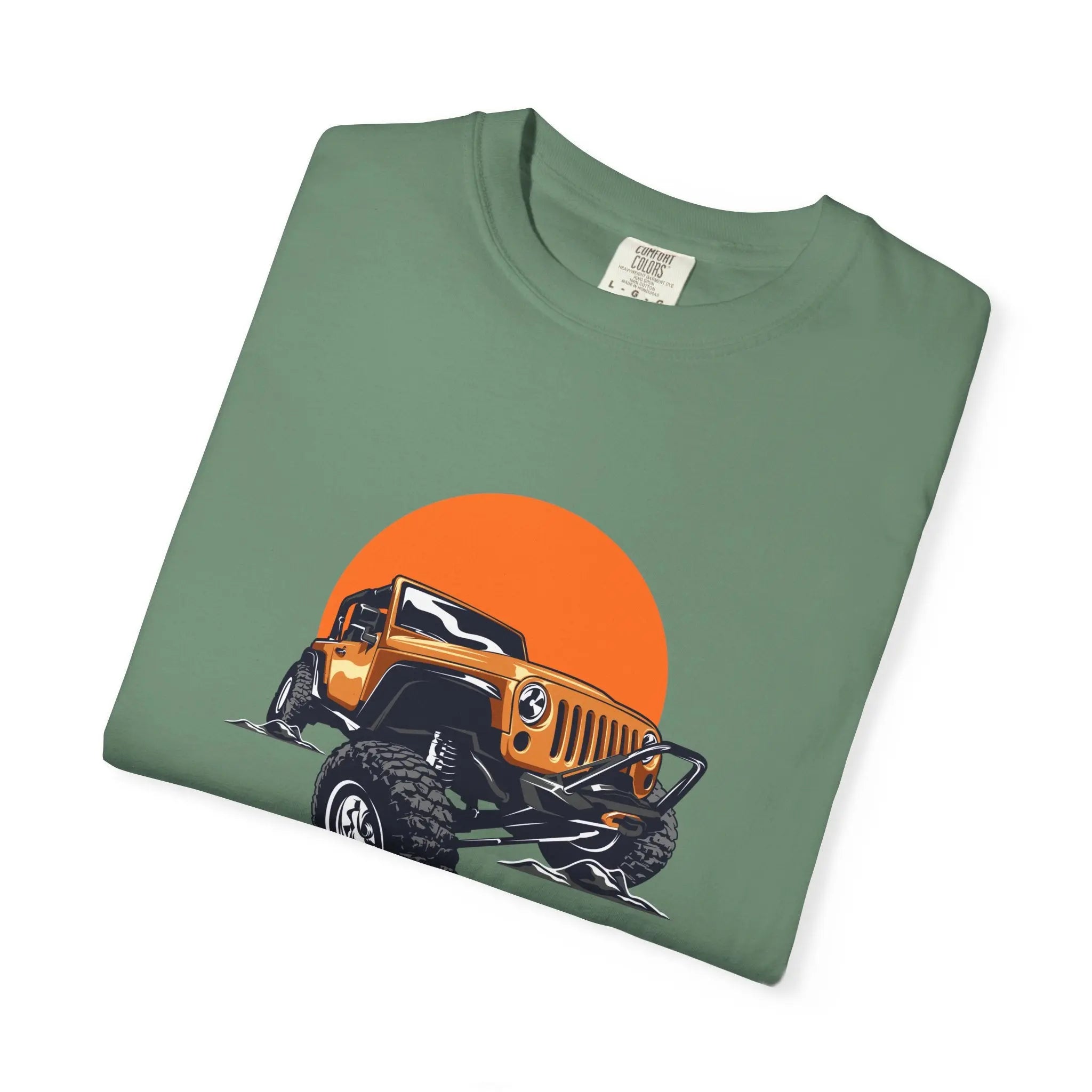 Adventurous Off Road Car Sunset Graphic Design T-Shirt - Sinful Threads