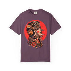 Biker Girl Shirt - Tattoo Flower Tee - Motorcycle Art Gift