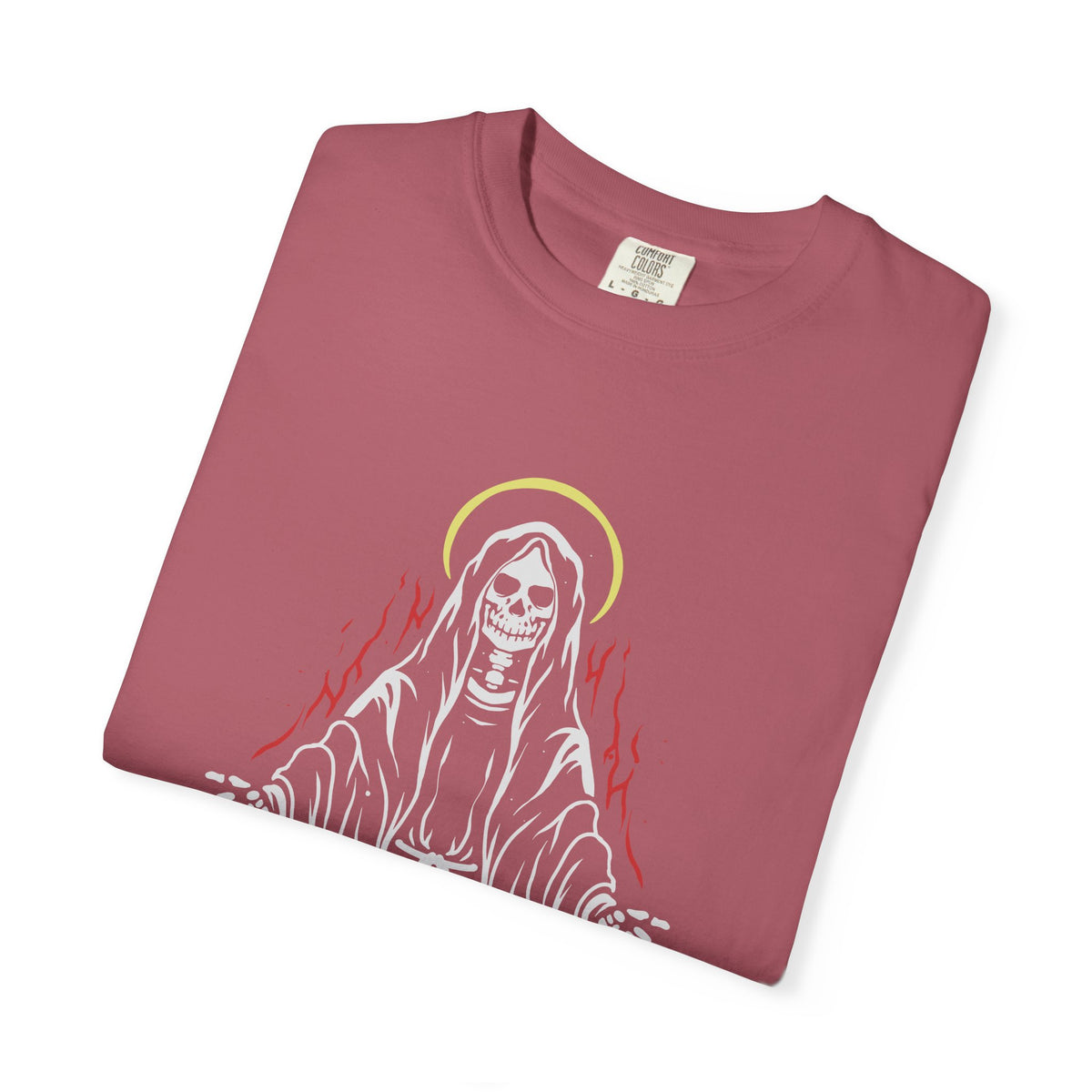 Angel of Death with Flames Unique Trendy Graphic T-Shirt - Sinful Threads