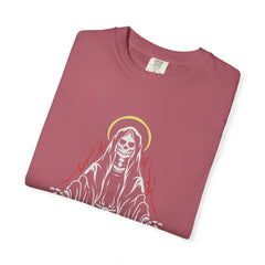 Angel of Death with Flames Unique Trendy Graphic T-Shirt - Sinful Threads