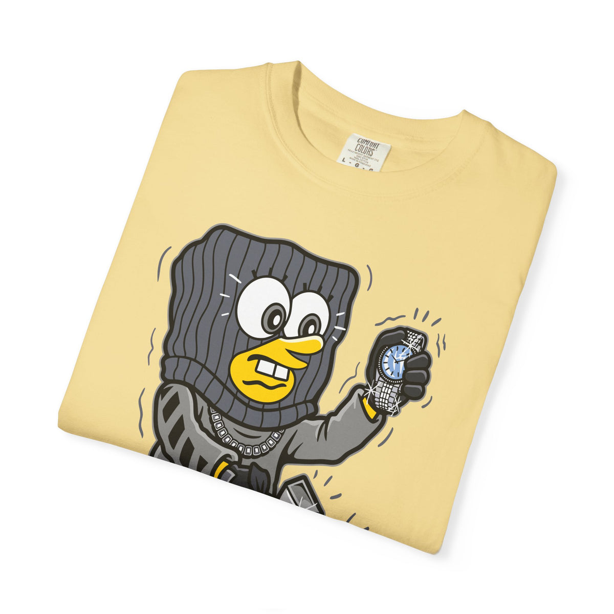 Cartoon Burglar Tee – Funny Diamond Loot Graphic Shirt