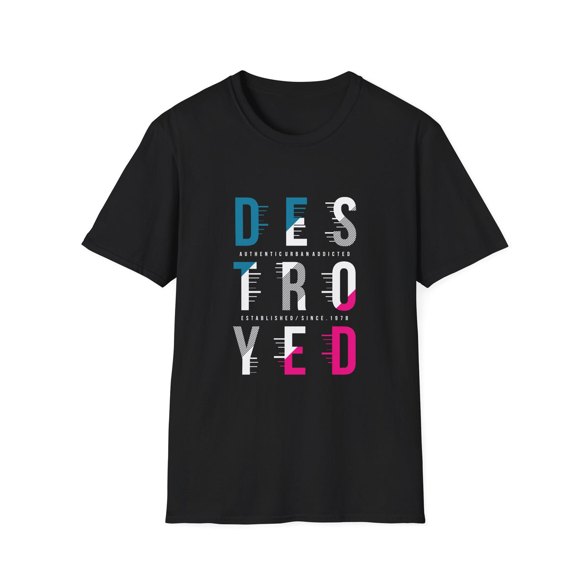 Destroyed Urban Graphic Tee - Authentic Distressed Streetwear
