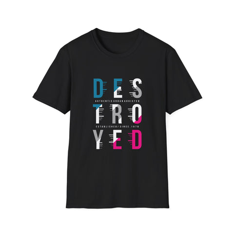 Destroyed Urban Graphic Tee - Authentic Distressed Streetwear