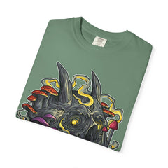 Gothic Mushroom Tee - Horned Skull Deathcore Shirt Gift