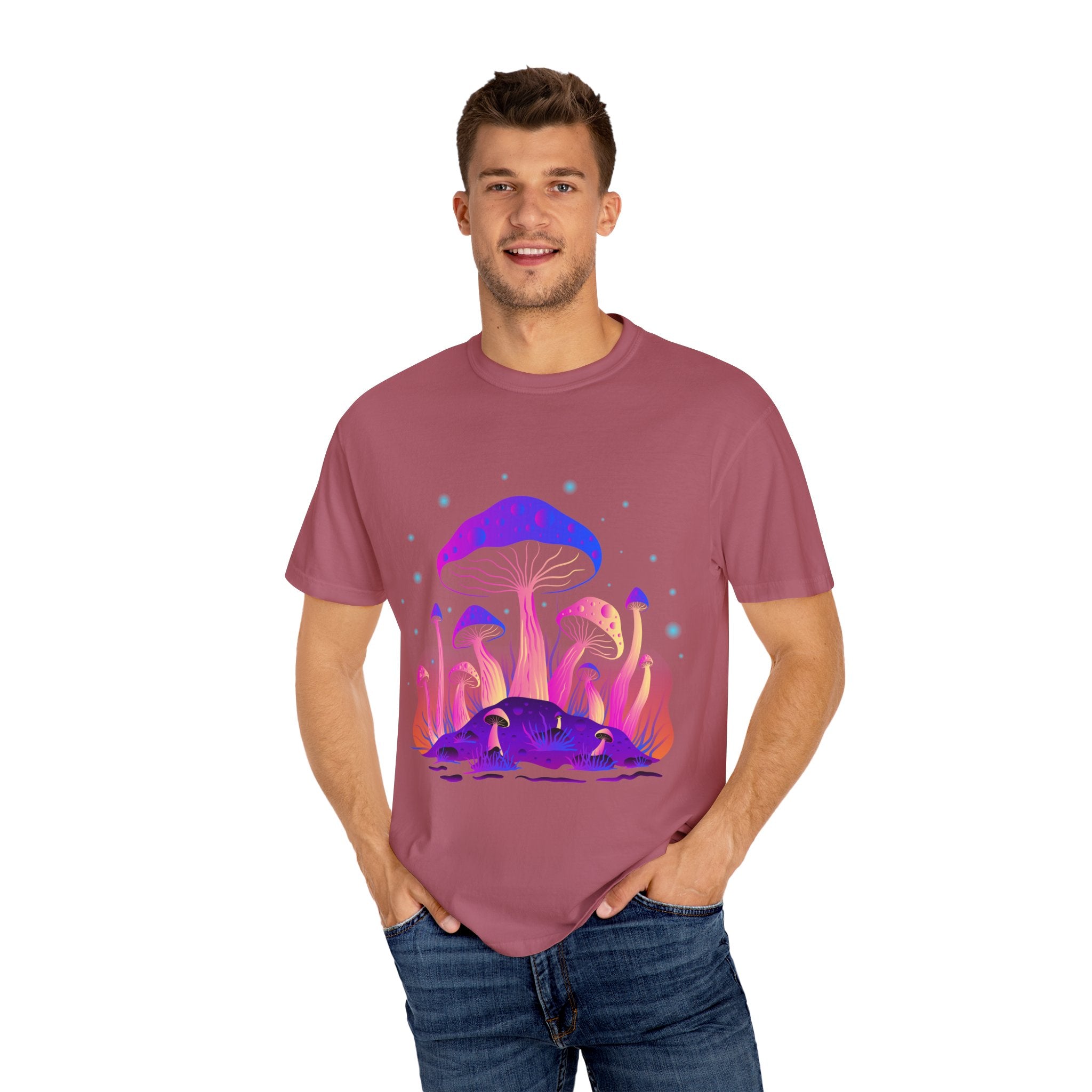 Psychedelic Mushroom Tee - Vibrant Trippy Fungi Art Gift - Sinful Threads