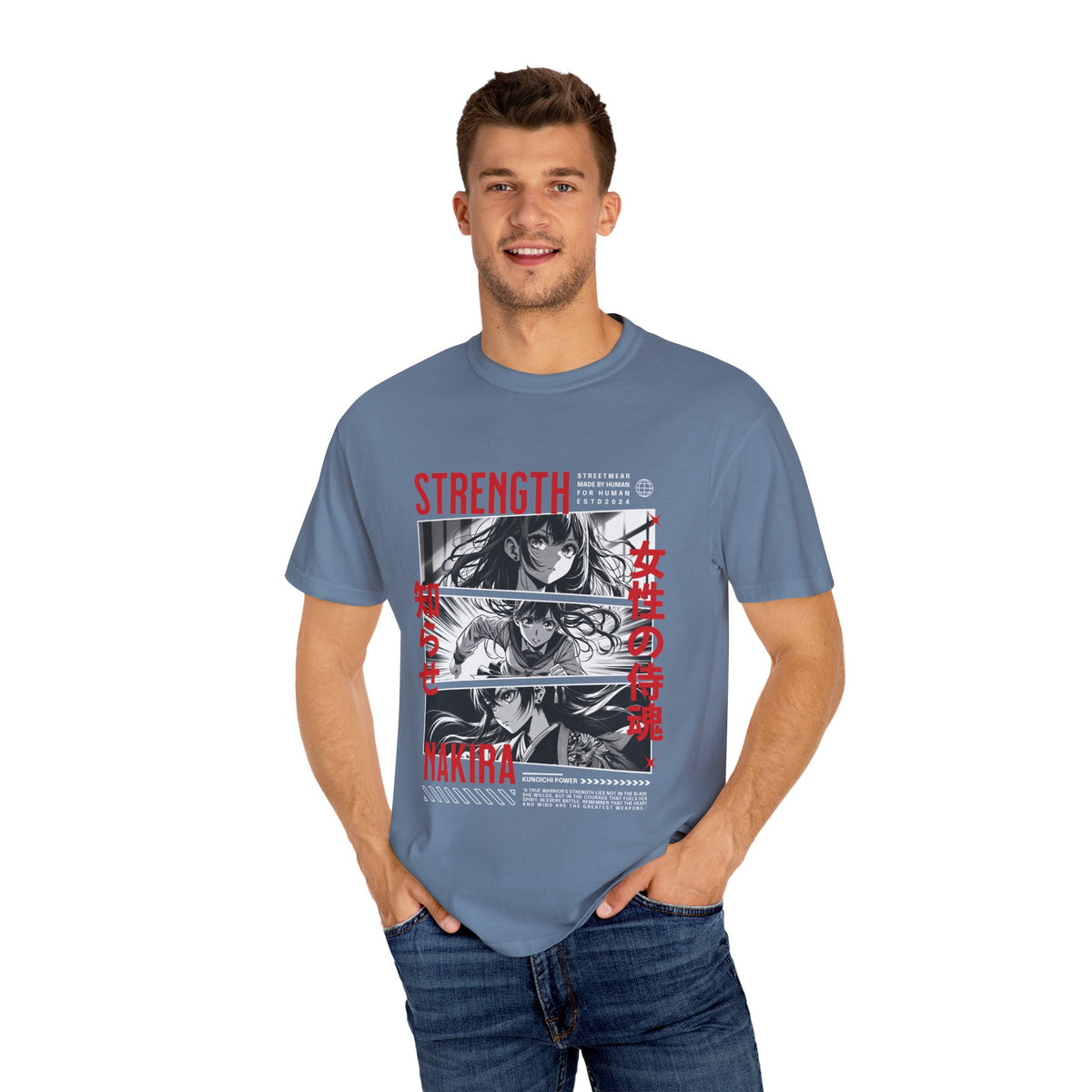 Strength Manga Tee - Cool Girl Samurai - Warrior Gift